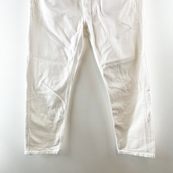 Agolde Parker High Rise Button Fly Crop Straight Leg Jeans White 27 / 4 - Picture 5 of 10